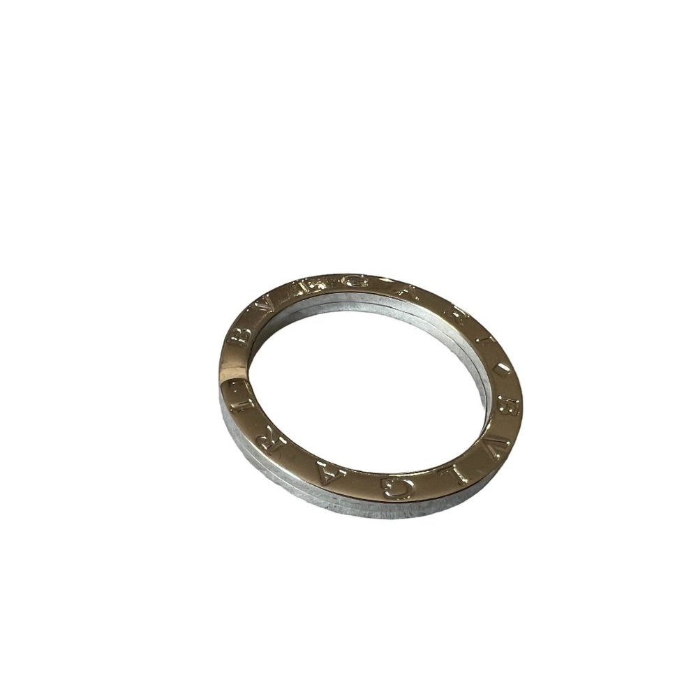 BVLGARI KEYRING silver 925 unisex minimalist logo 1156